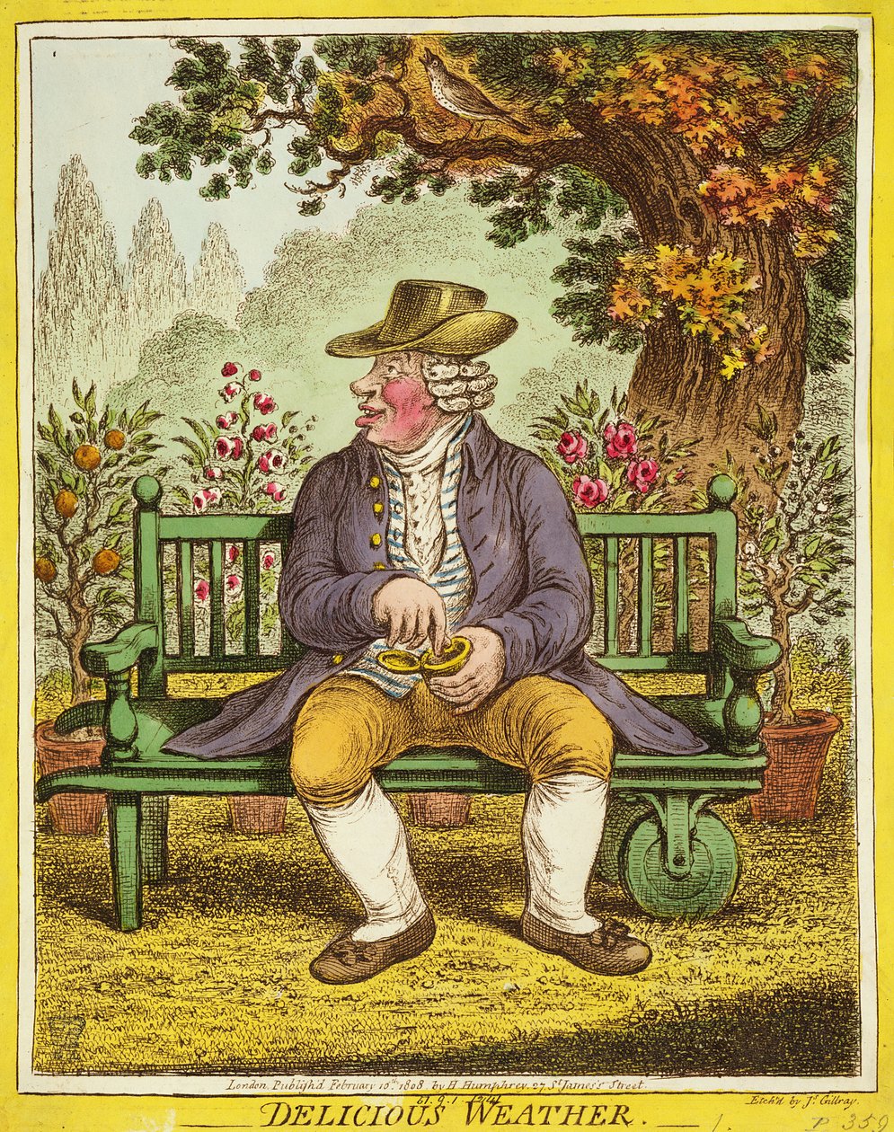 Tempo delizioso, pubblicato da Hannah Humphrey, 1808 da James Gillray