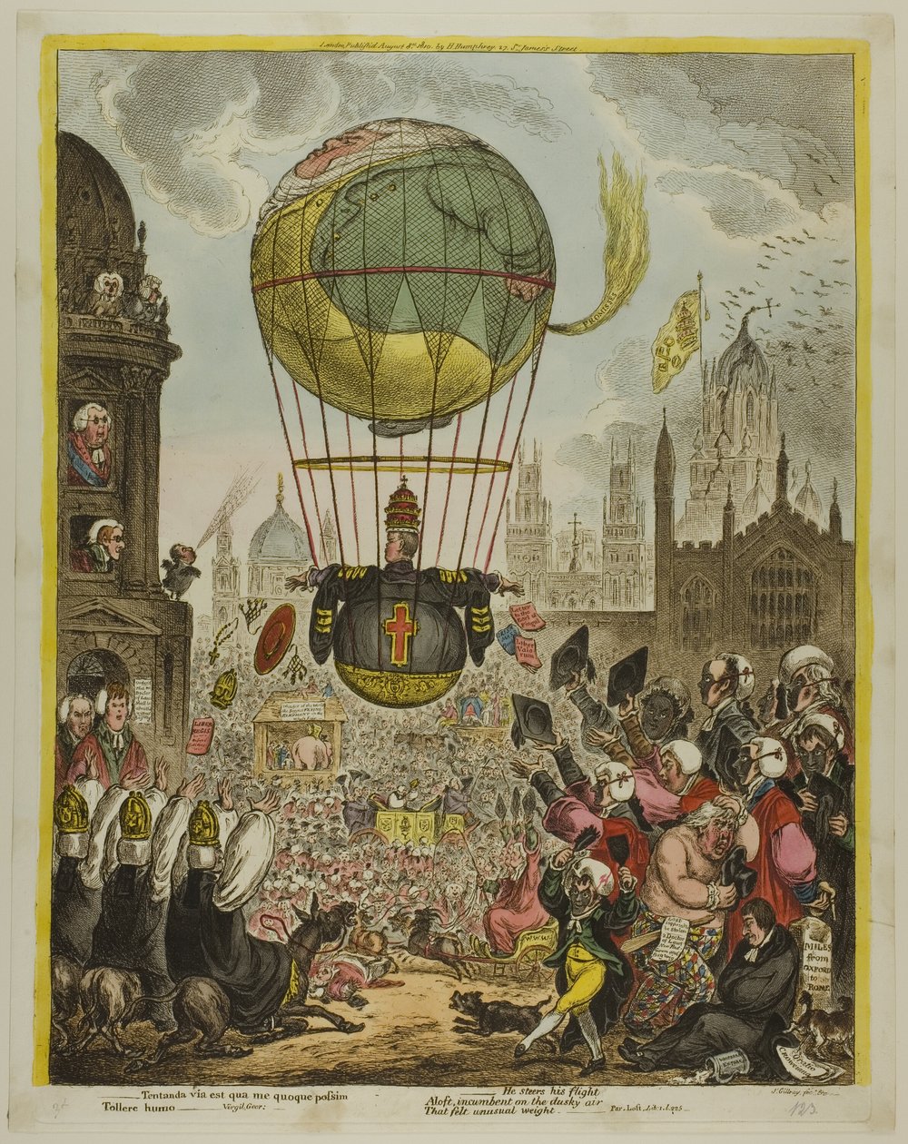 Guida il suo volo da James Gillray