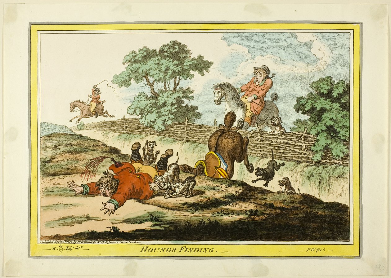 Ricerca dei segugi da James Gillray