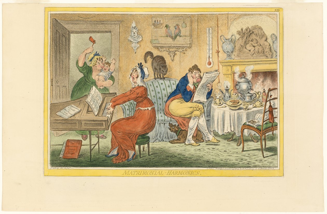 Armonie matrimoniali (Recto) da James Gillray