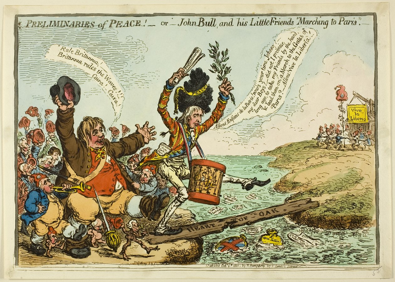 Preliminari di pace da James Gillray