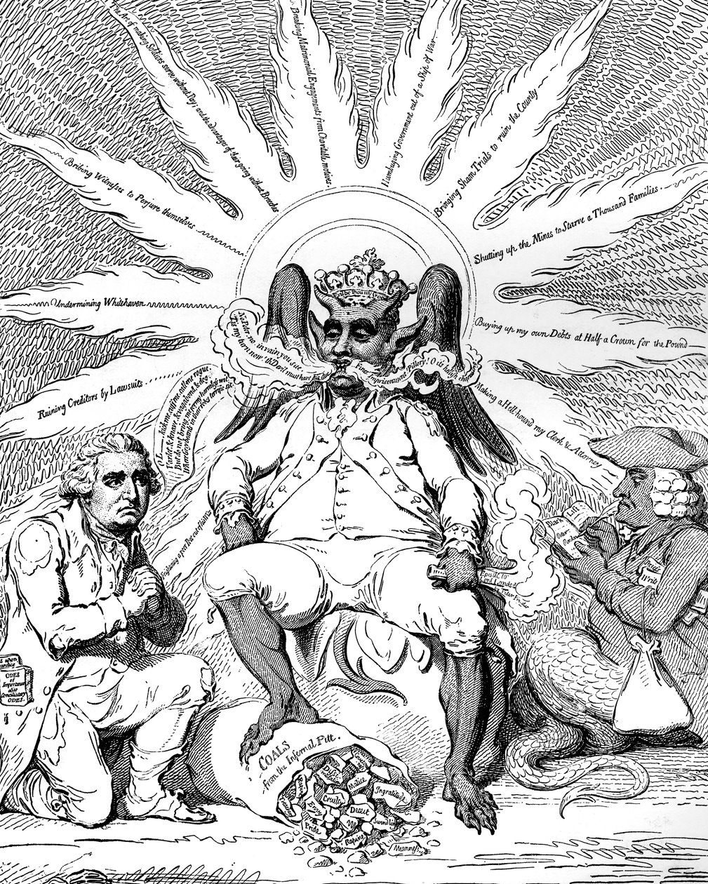 Satana in tutta la sua gloria..., 1792 da James Gillray