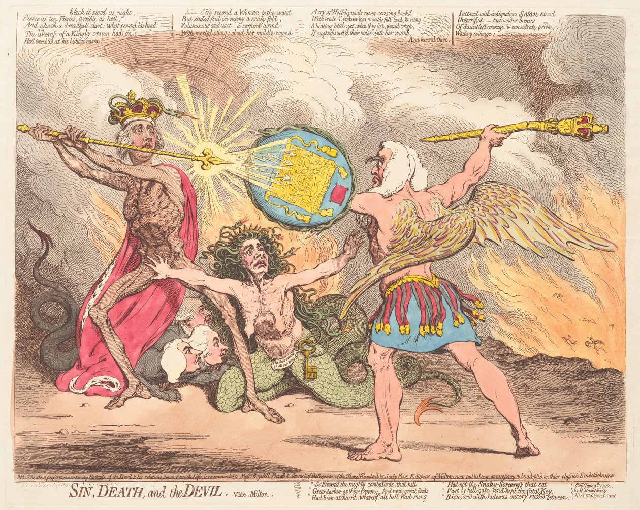 Peccato, Morte e Diavolo, vide Milton da James Gillray