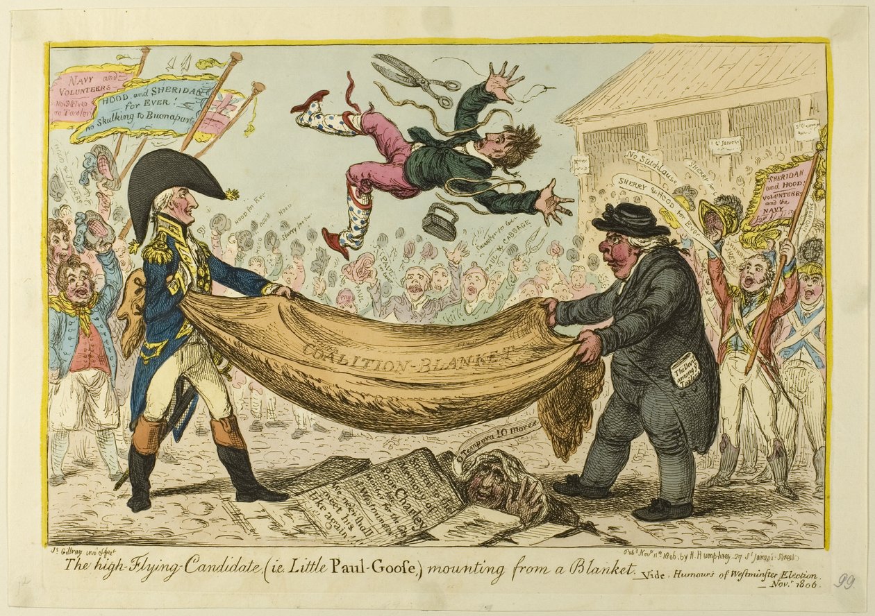 Il candidato che vola alto da James Gillray