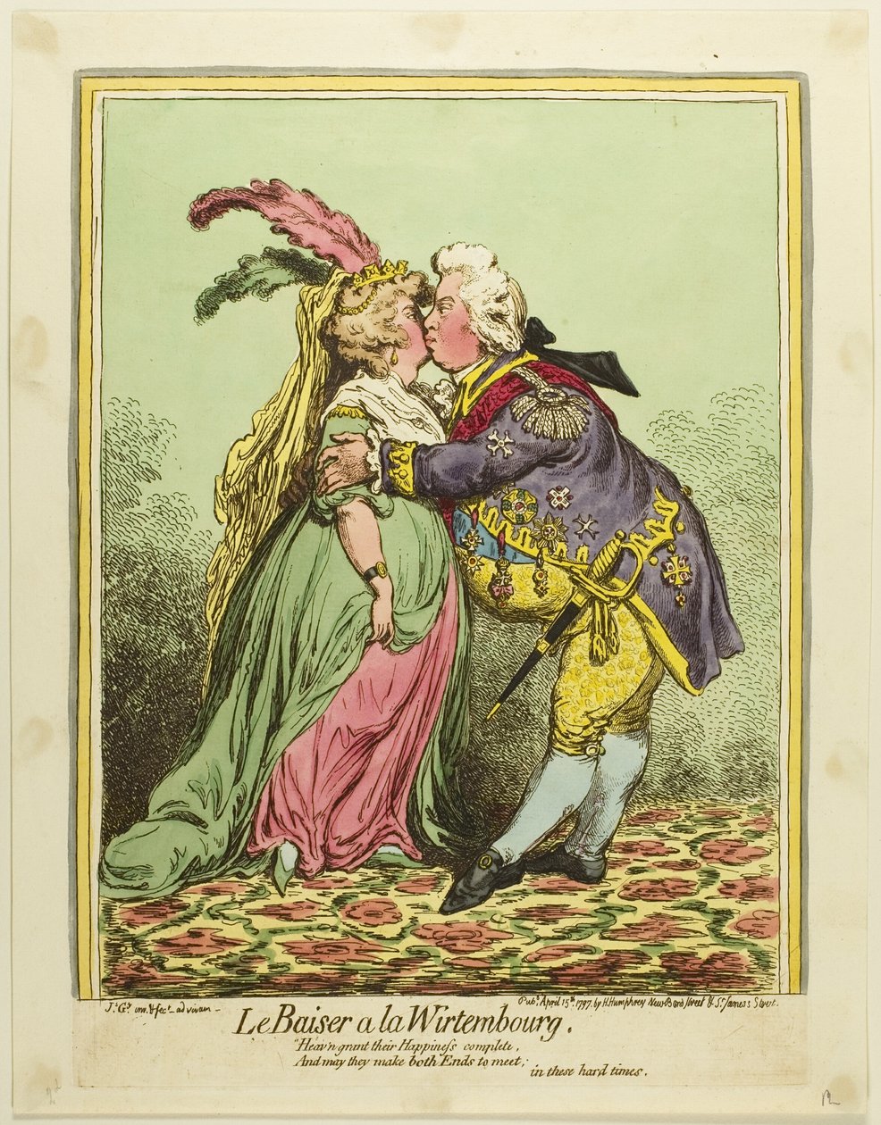 Il bacio di Würtemberg da James Gillray