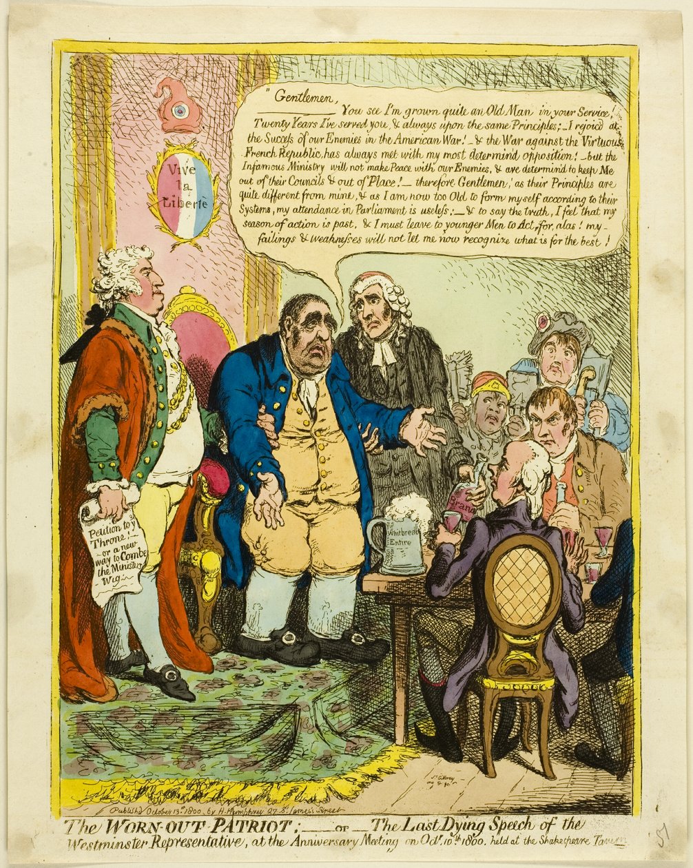 Il patriota esausto da James Gillray