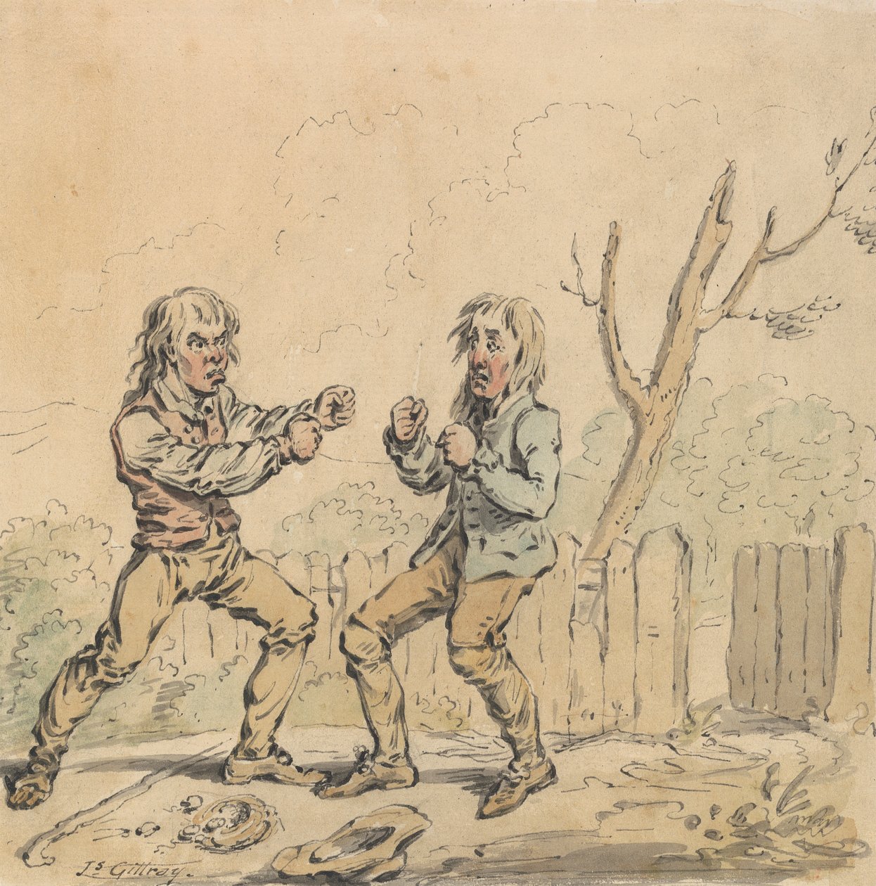 Due uomini che litigano da James Gillray