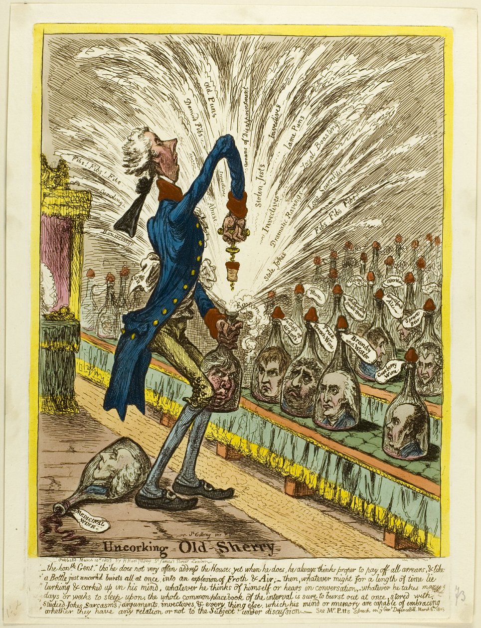 Stappare un vecchio sherry da James Gillray