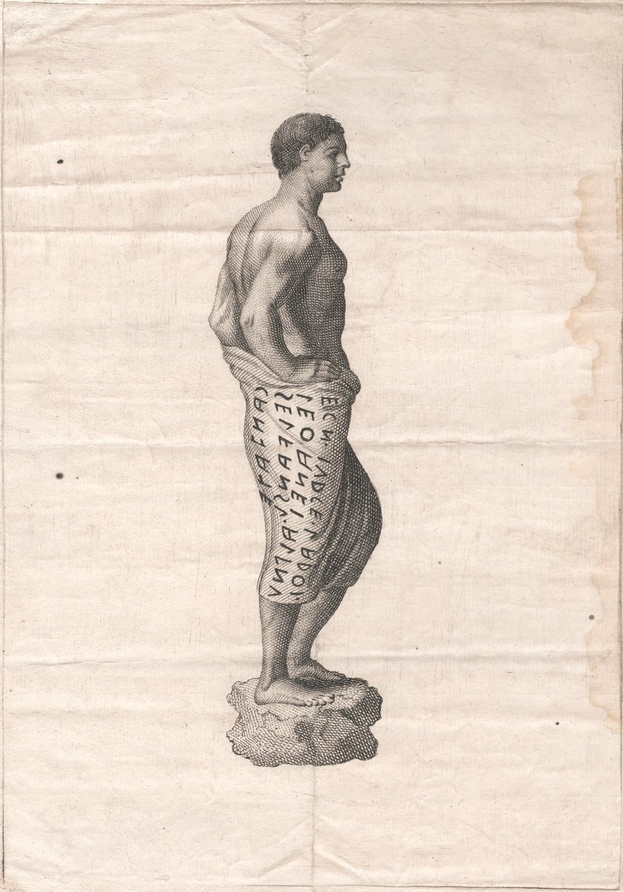 Statua di un uomo da James Heath