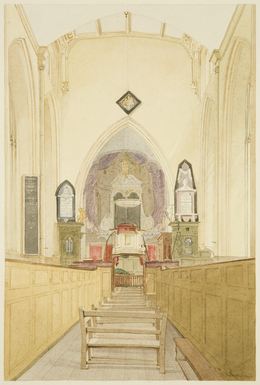 Interno della Chiesa di San Giovanni da James Johnson