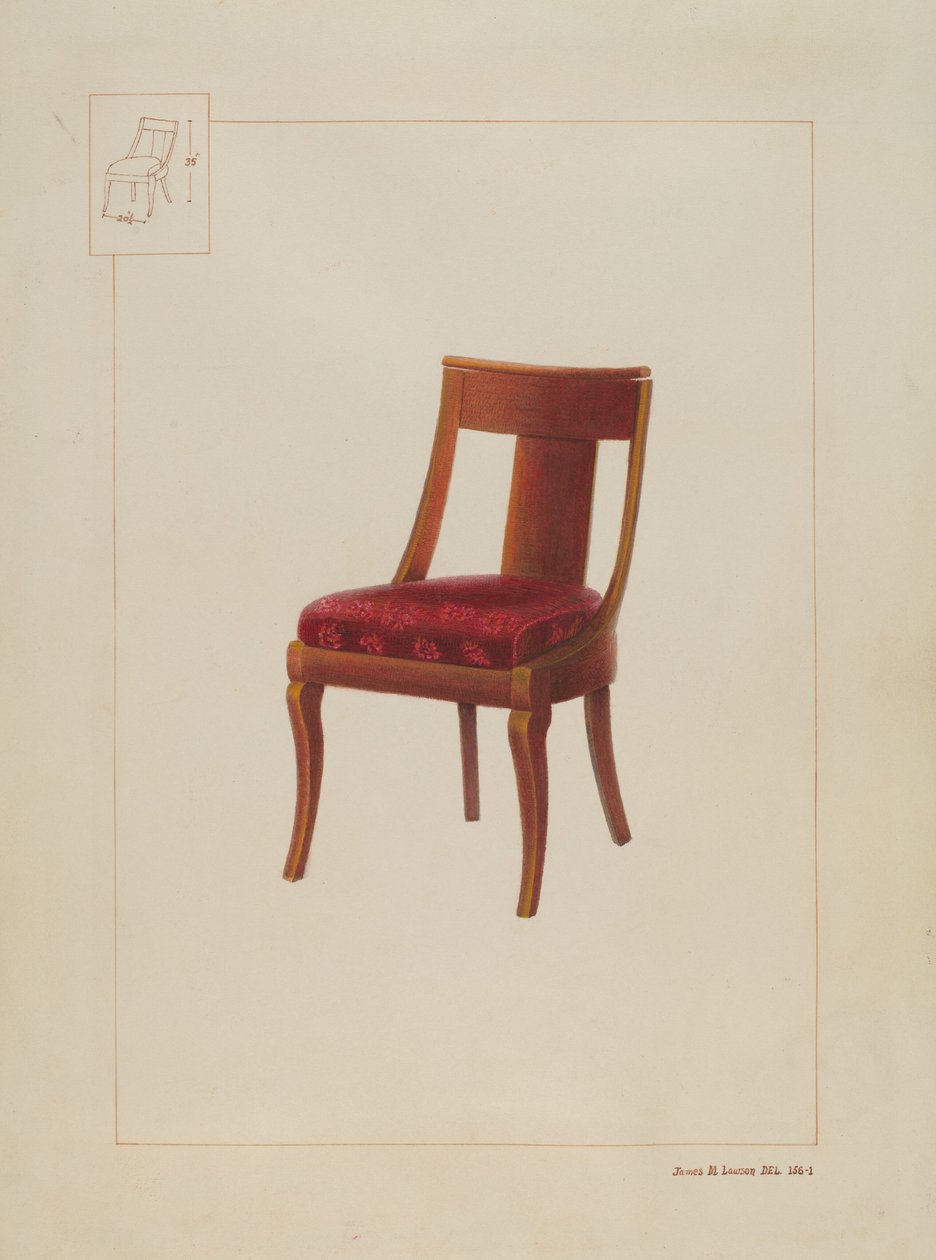 Sedia di mogano da James M. Lawson