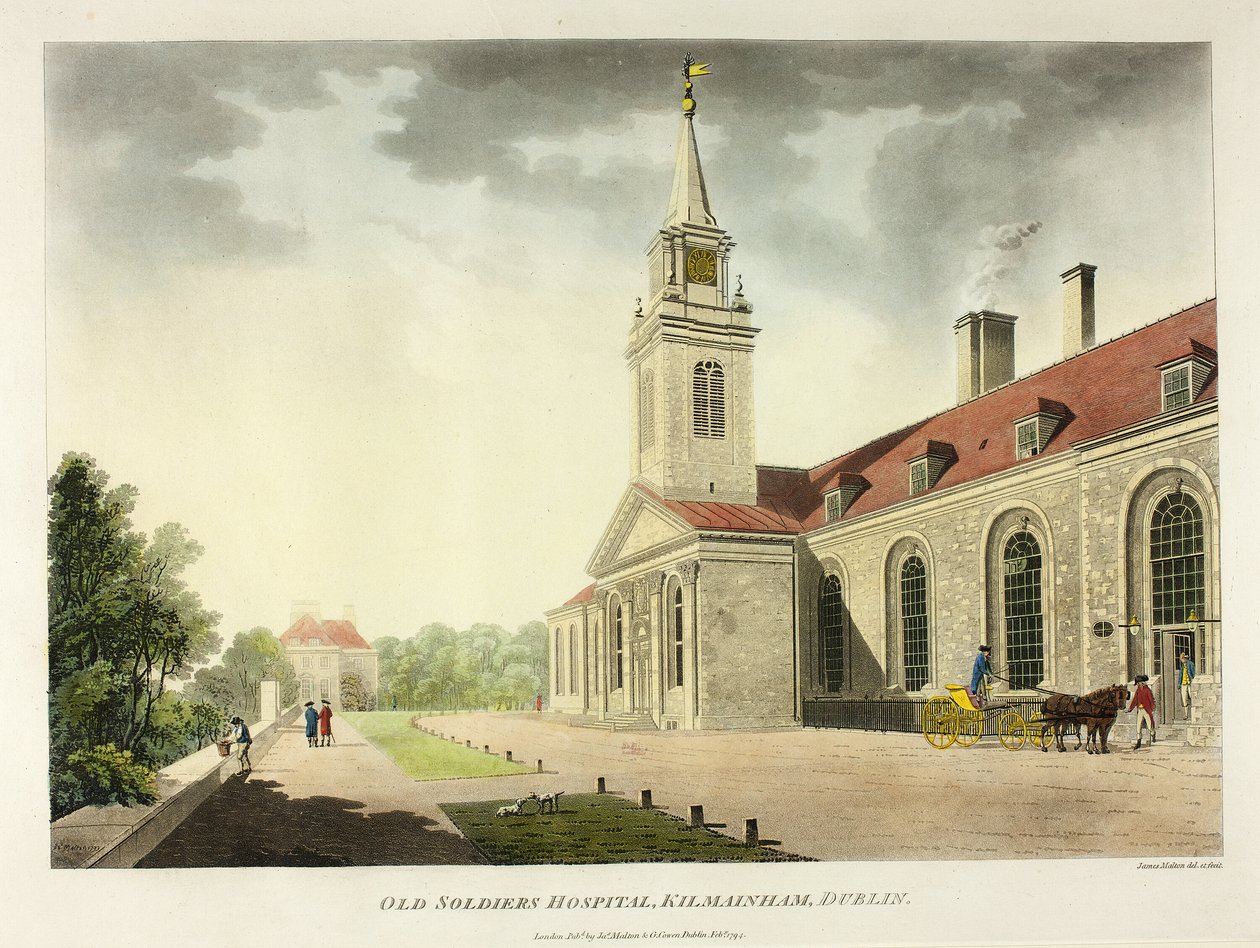Ospedale dei vecchi soldati, Kilmainham, Dublino da James Malton