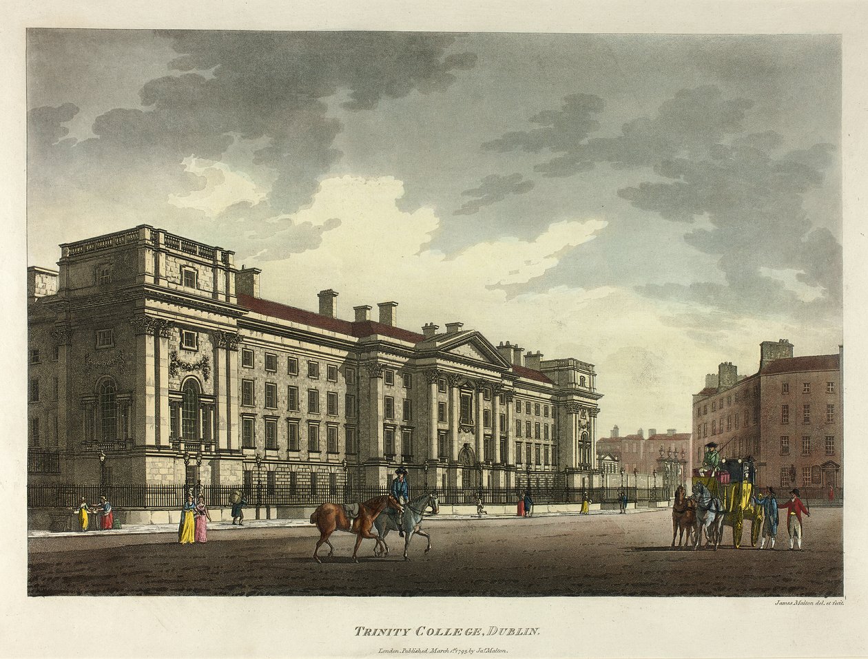 Trinity College, Dublino da James Malton