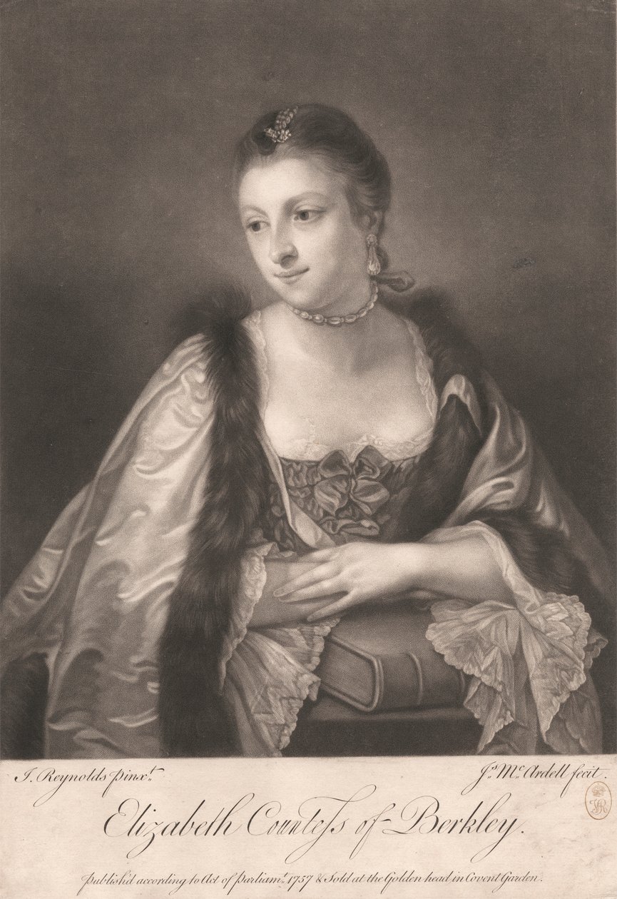 Elizabeth, Contessa di Berkeley da James McArdell
