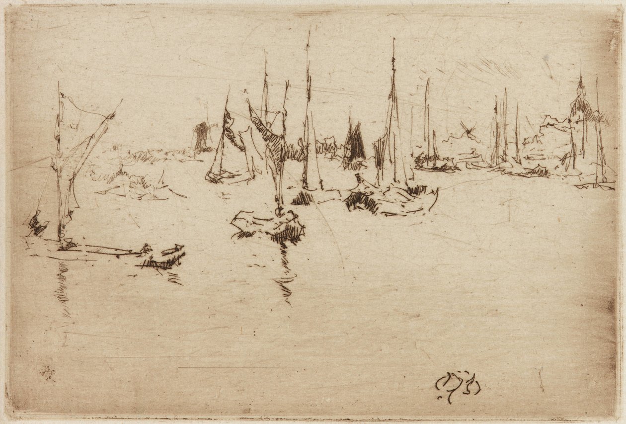 Chiatte, Dordrecht da James Abbott McNeill Whistler