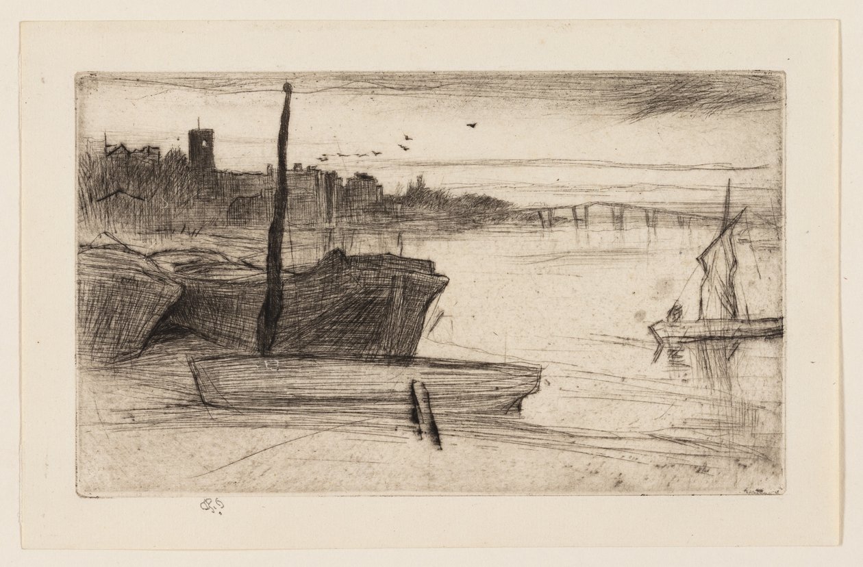 Ponte e chiesa di Chelsea da James Abbott McNeill Whistler