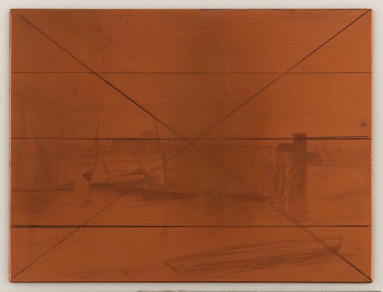 Lastra di incisione: Mattina presto, Battersea da James Abbott McNeill Whistler