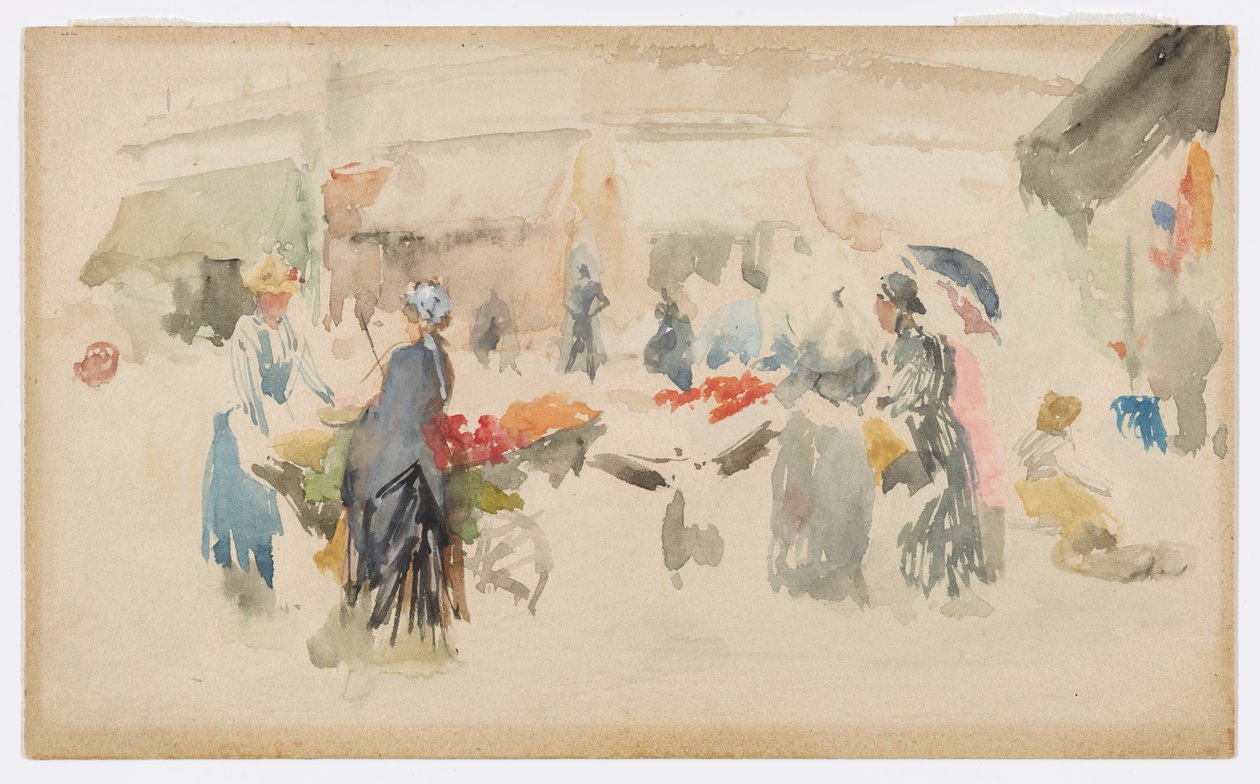 Mercato dei fiori: Dieppe da James Abbott McNeill Whistler