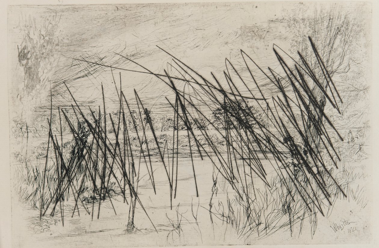Paesaggio con pescatore da James Abbott McNeill Whistler