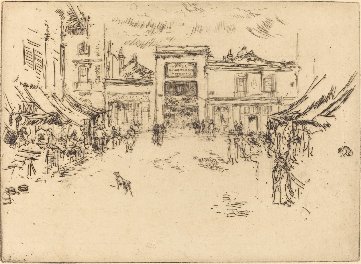 Piccola Piazza del Mercato, Tours da James Abbott McNeill Whistler