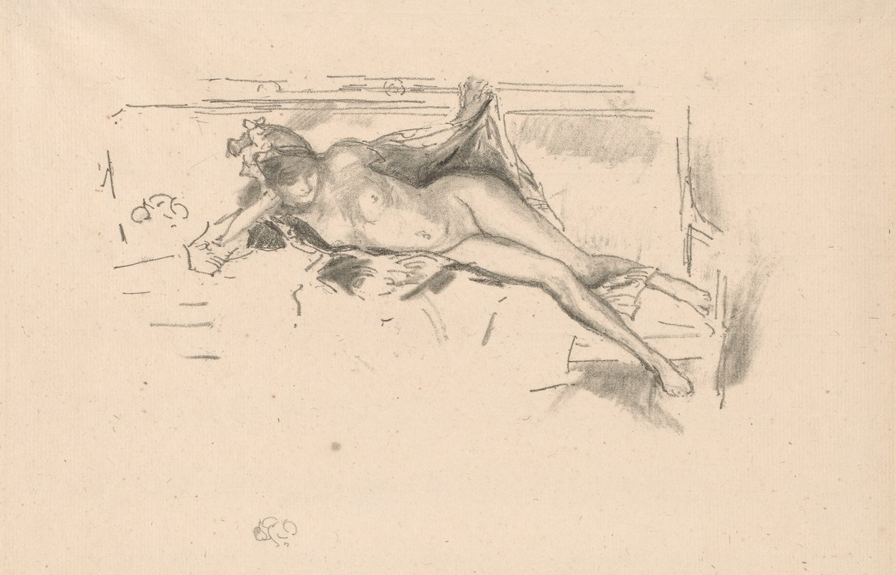 Modello nudo, reclinato da James Abbott McNeill Whistler