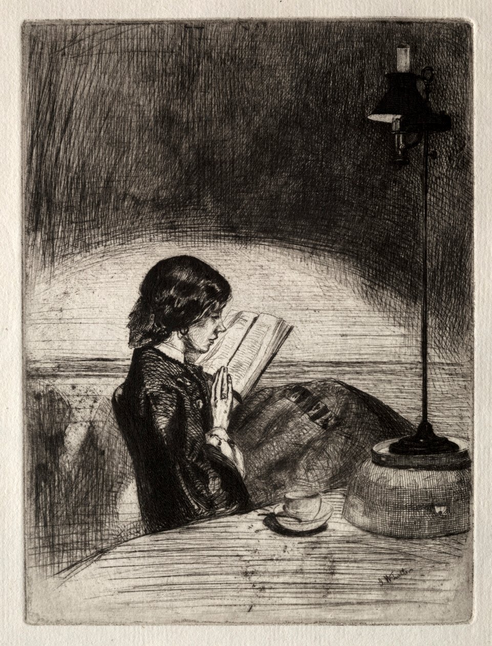 Lettura al lume di candela da James McNeill Whistler