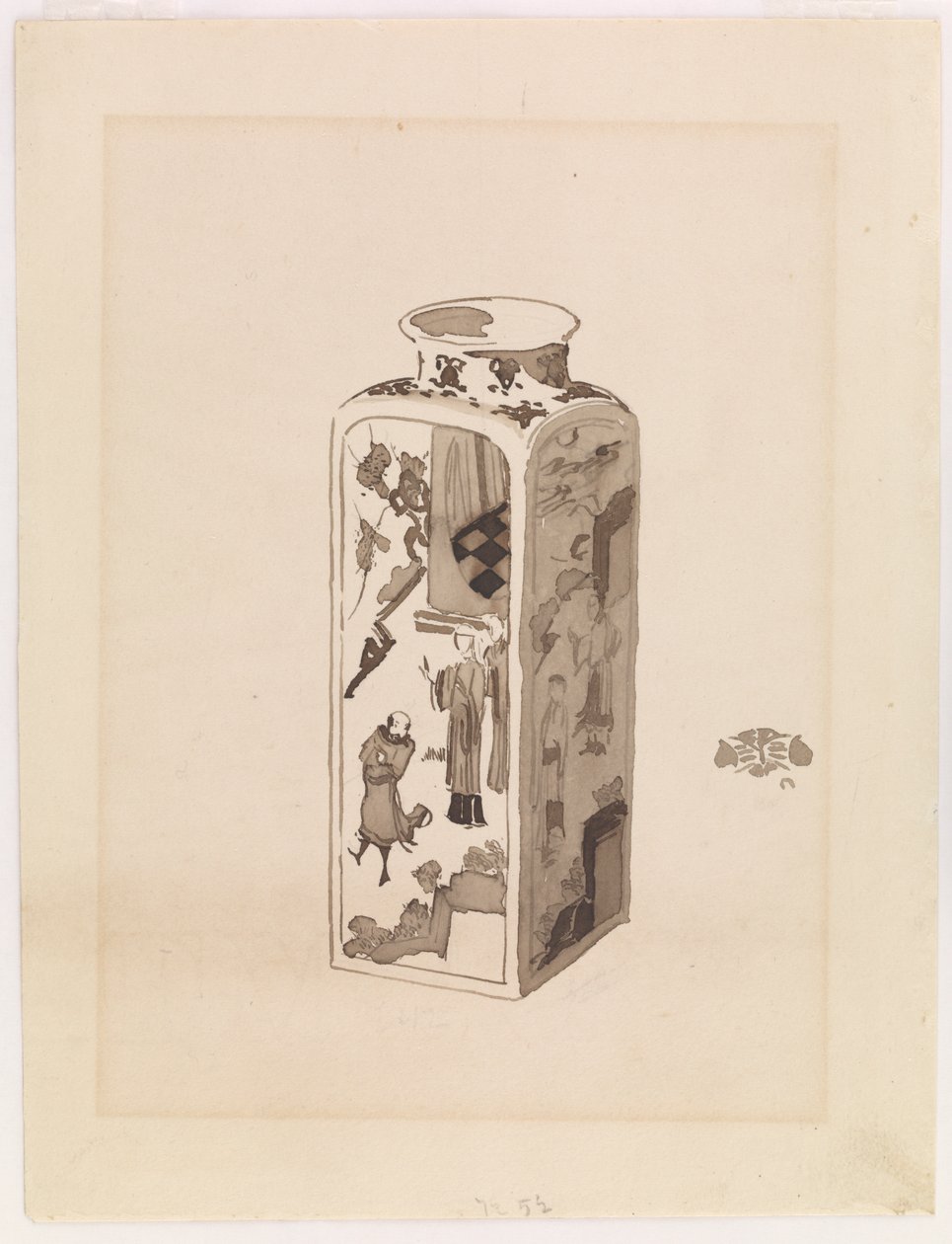 Contenitore Quadrato con Collo Espandibile da James Abbott McNeill Whistler