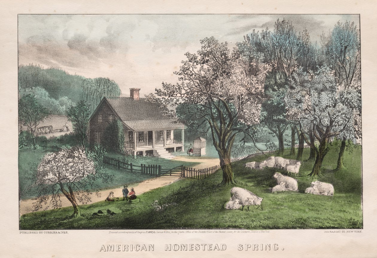Fattoria americana, primavera da James Merritt Ives