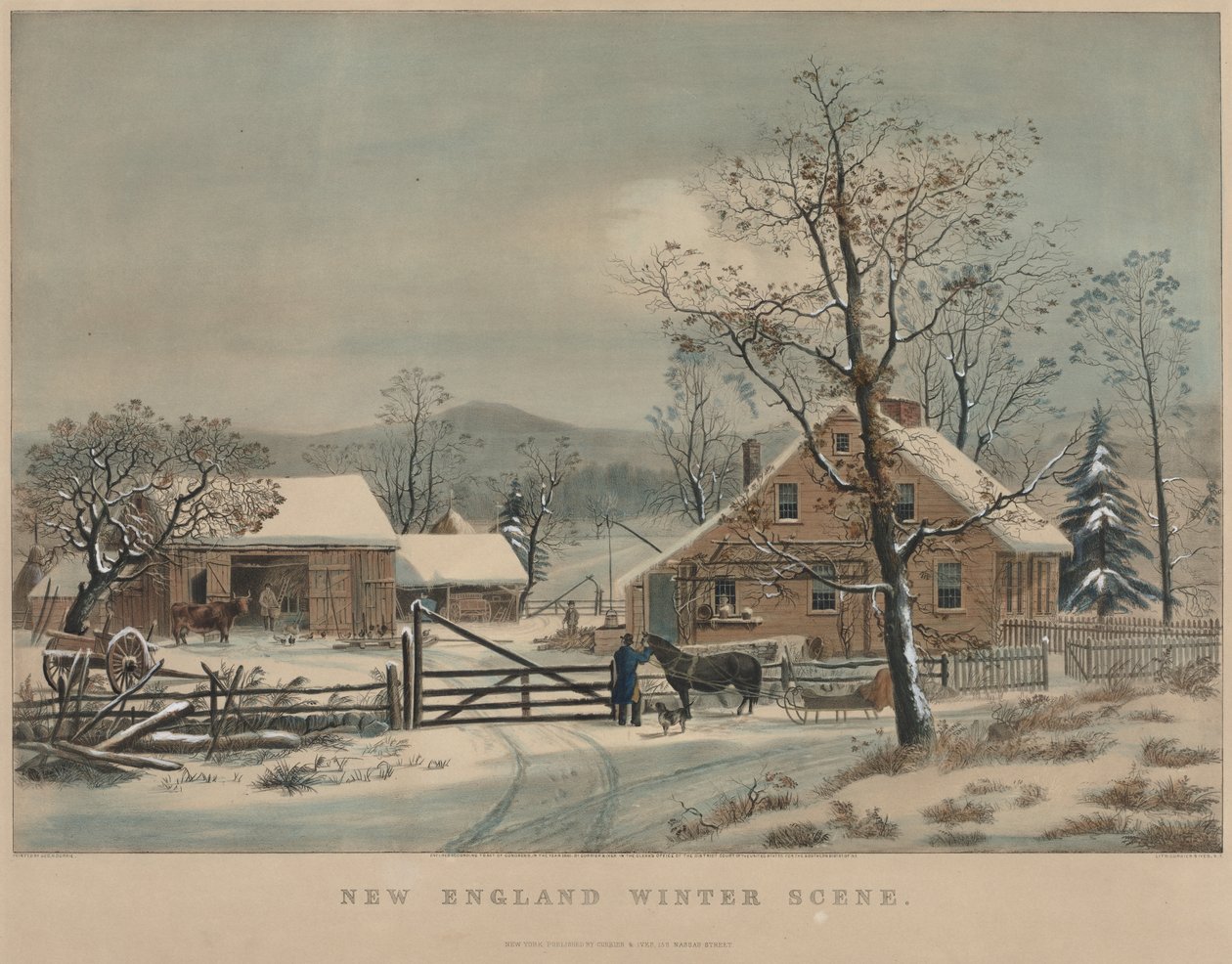 Scena invernale del New England, 1861 da James Merritt Ives