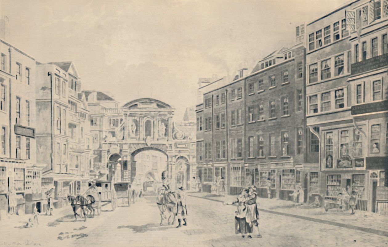 Ovest di Temple Bar, 1772, 1920 da James Miller
