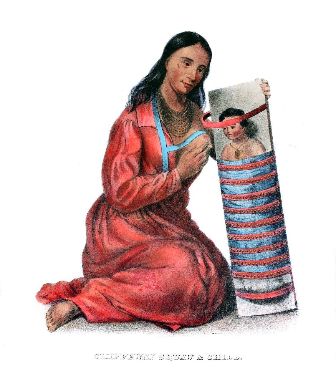 Donna e bambino Chippeway (Ojibwe) da James Otto Lewis
