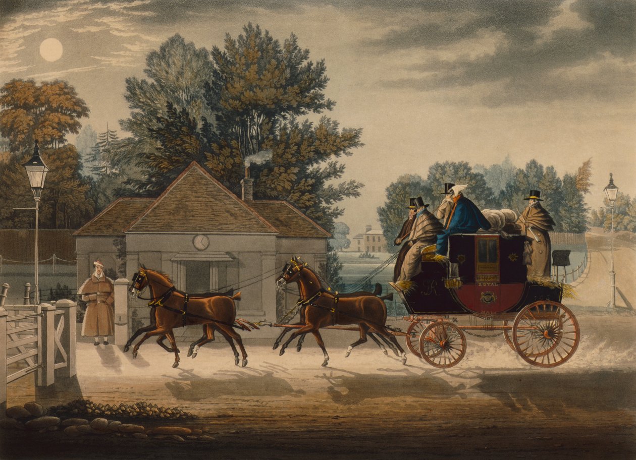 Carrozza Postale al Chiaro di Luna da James Pollard