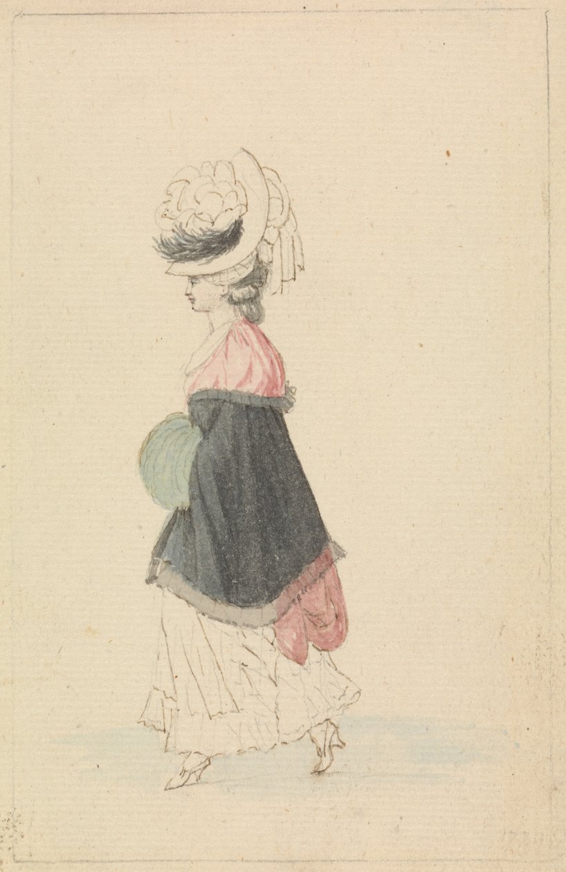 Una donna di moda in abito da passeggio da James Roberts