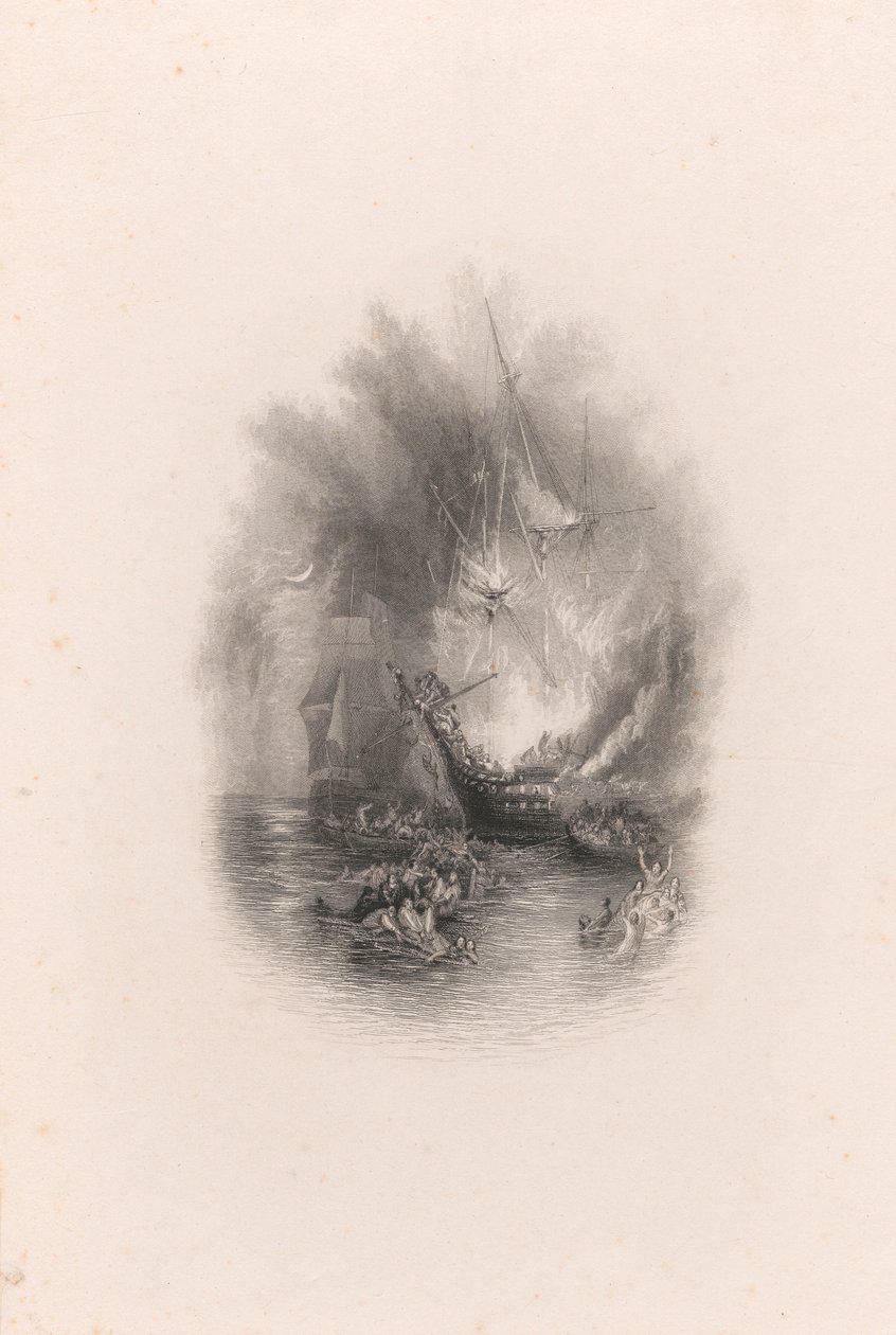Incendio in mare (vignetta) da James T. Willmore