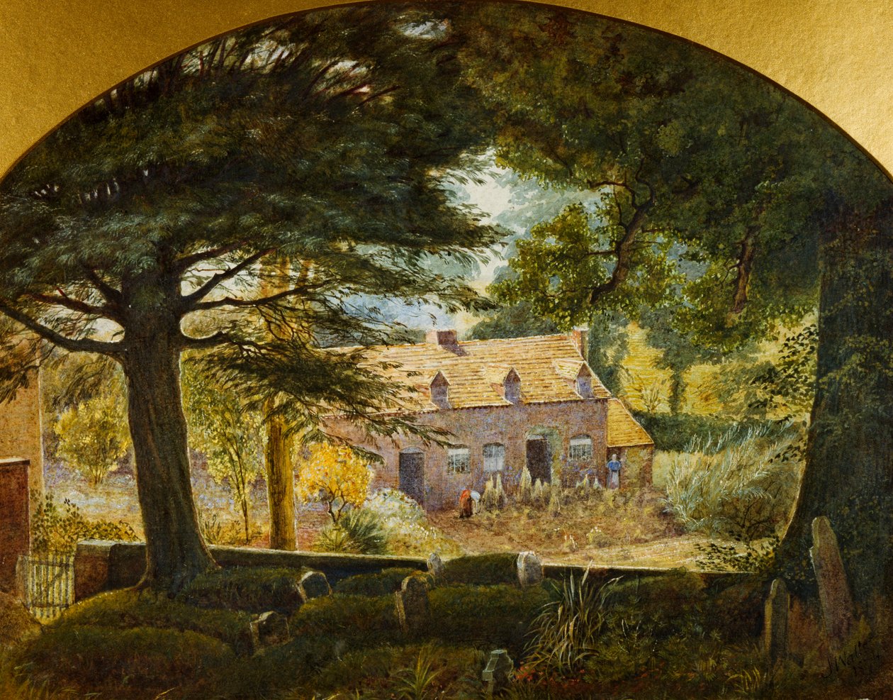 Guardando dal cimitero di Northfield, 1874 da James Thomas Watts