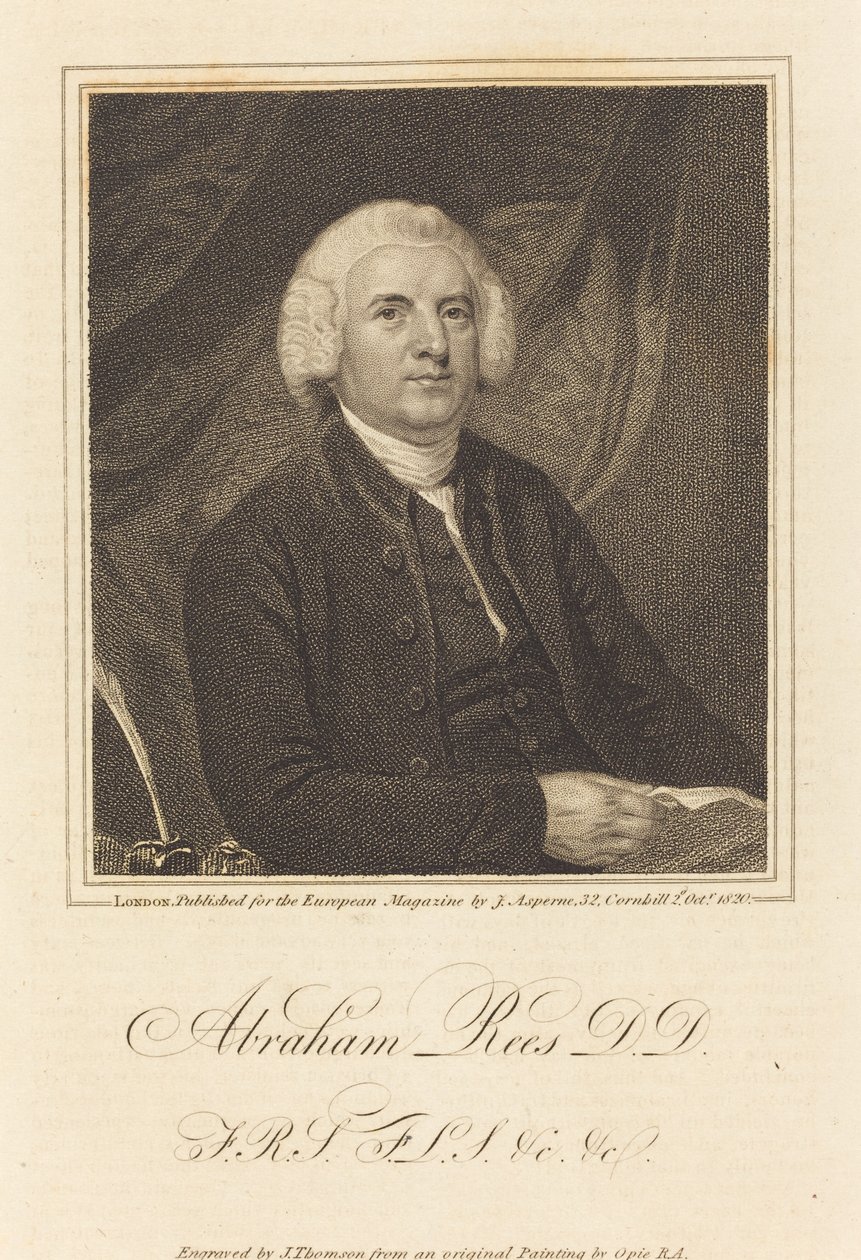 Abraham Rees, D.D. da James Thomson after John Opie