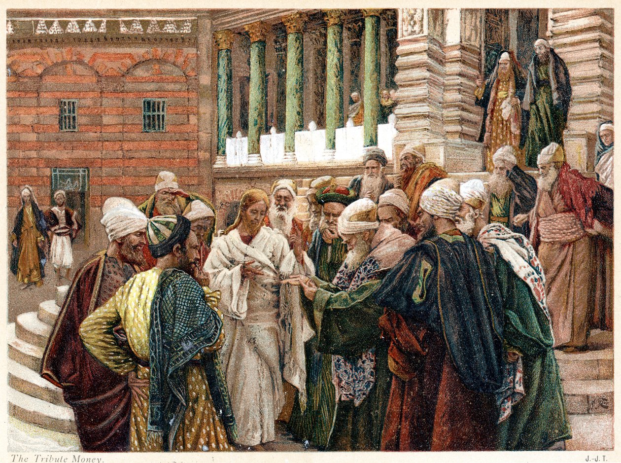 Il denaro del tributo, c. 1890 da James Tissot