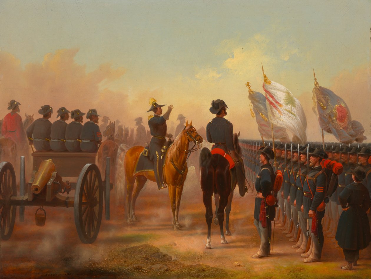 Rassegna delle truppe del Rhode Island e del Maine da James Walker