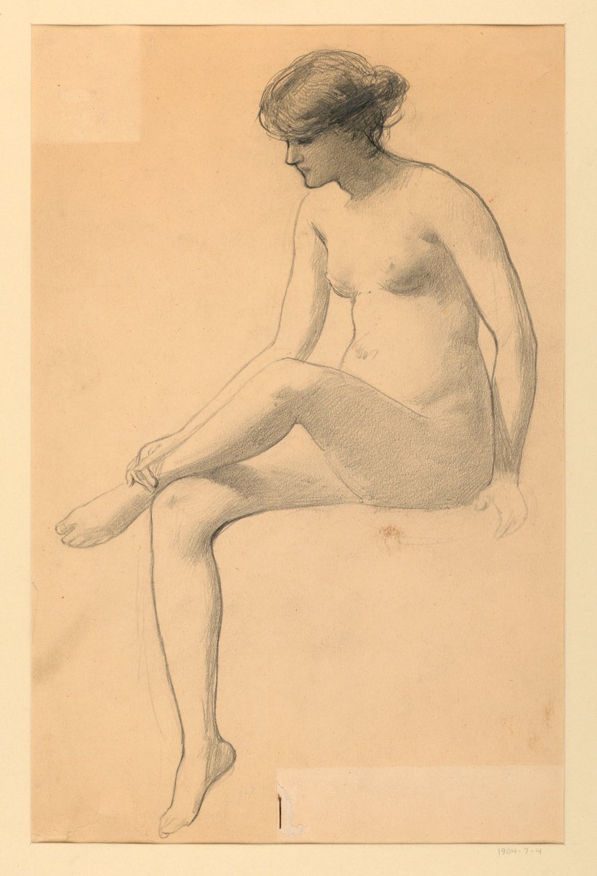 Nudo Femminile Seduto da James Wells Champney