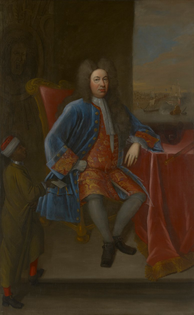 Elihu Yale con il suo servitore da James Worsdale