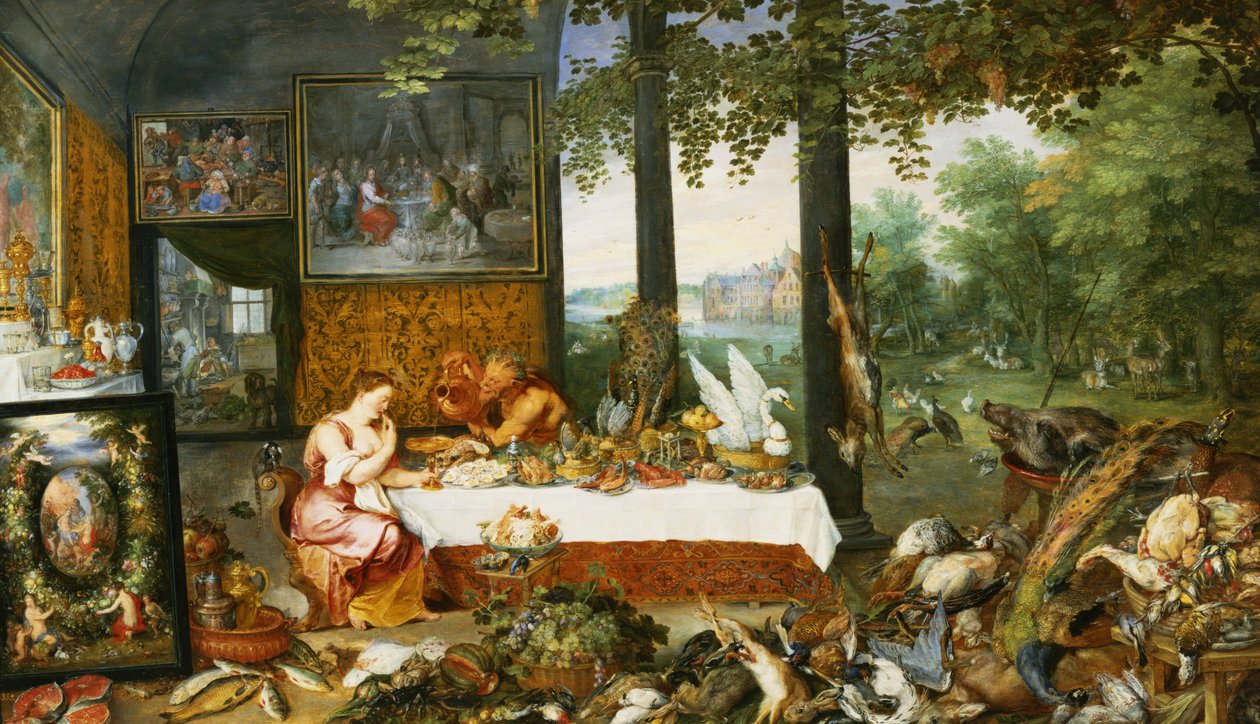 Il senso del gusto, 1618 da Jan and Rubens, P.P. Brueghel