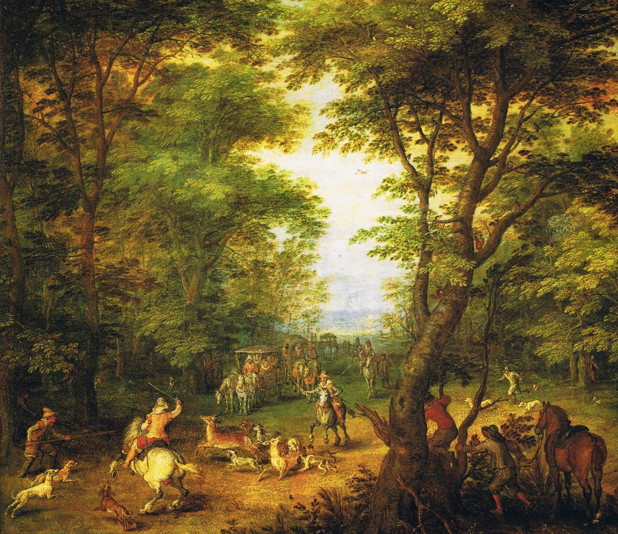 Caccia ai Cervi nel Bosco da Jan the Elder Brueghel