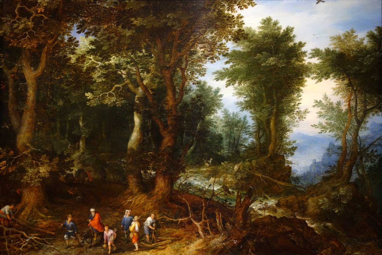 Paesaggio boscoso con Abramo e Isacco da Jan the Elder Brueghel