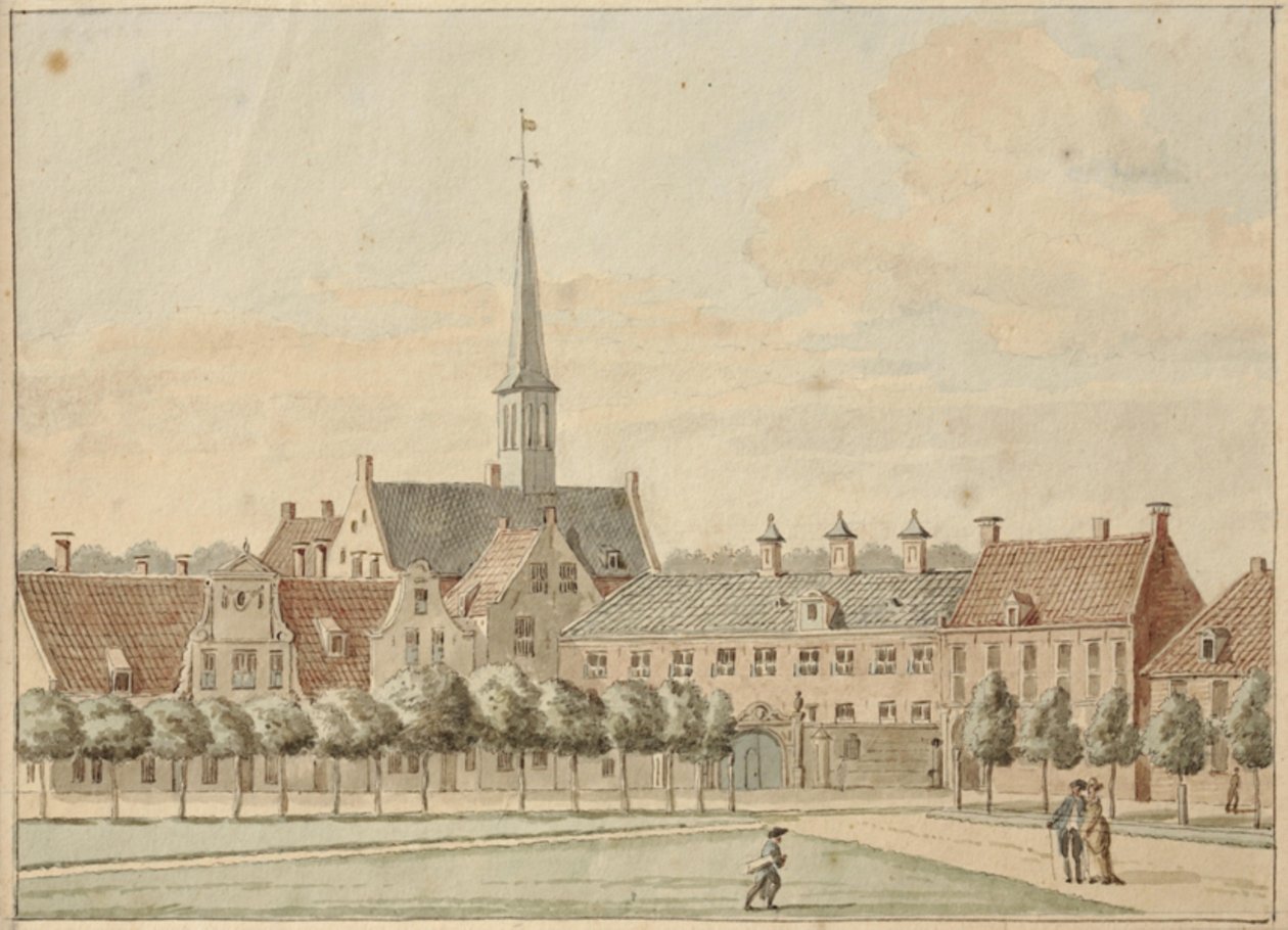 Martinikerkhof con il Prinsenhof e la Gardepoort da Jan Bulthuis