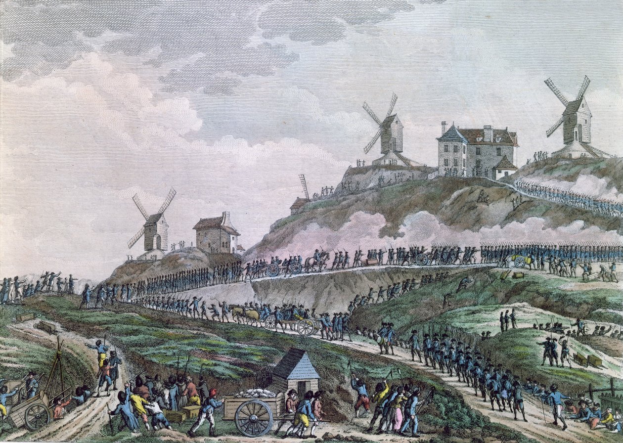 Il popolo di Parigi trascina i cannoni a Montmartre il 15 luglio 1789, 1796 da Jan Bulthuis
