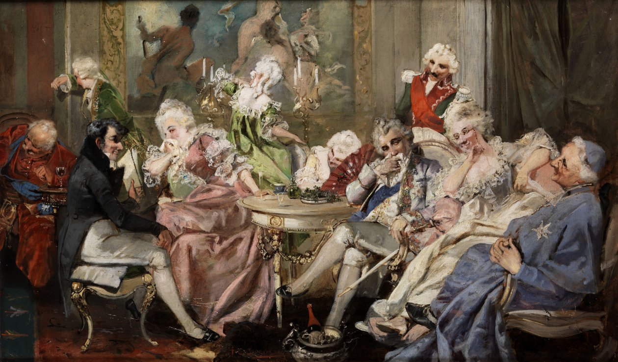 Società di corte nel salone da Jan Czesław Moniuszko