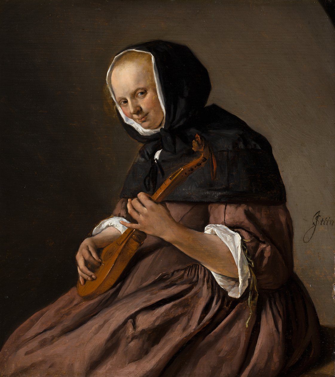 Donna che suona il sistro da Jan Havickszoon Steen