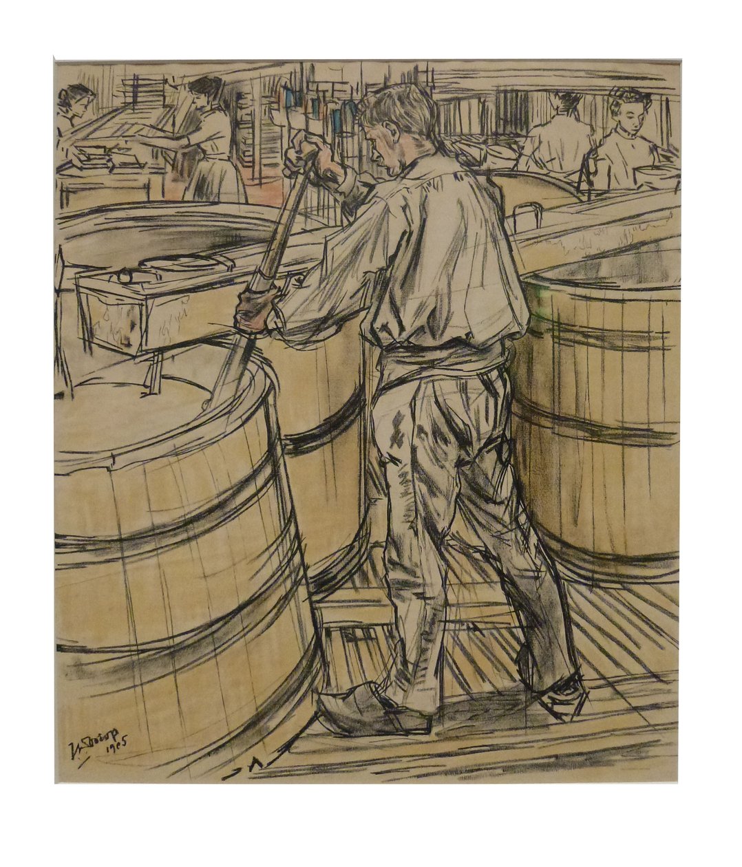 Roerkuip 1 di 12 litografie che Toorop fece sulla fabbricazione delle candele da Jan Toorop