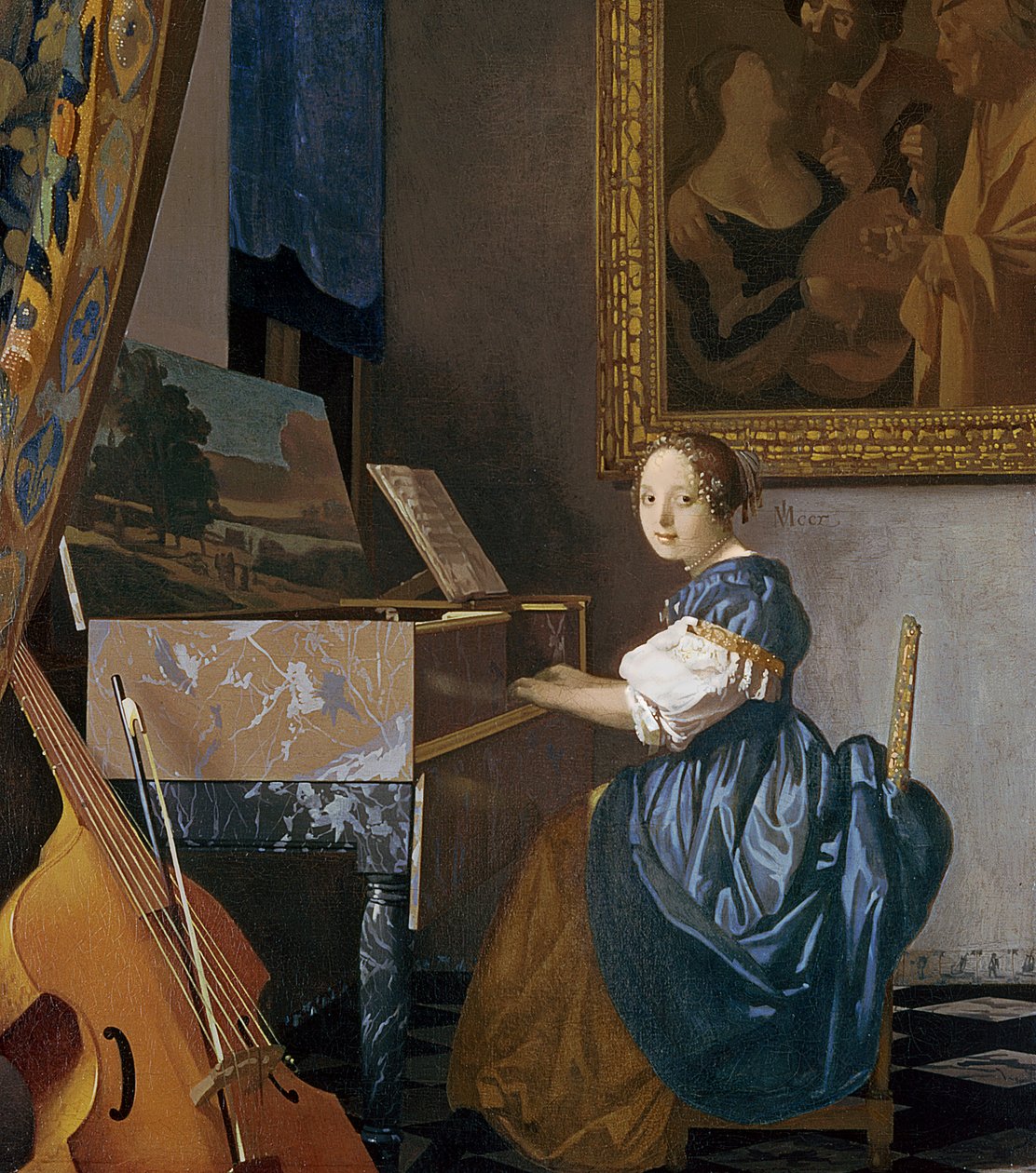 Una giovane donna seduta a un virginale, c.1670 da Jan Vermeer van Delft