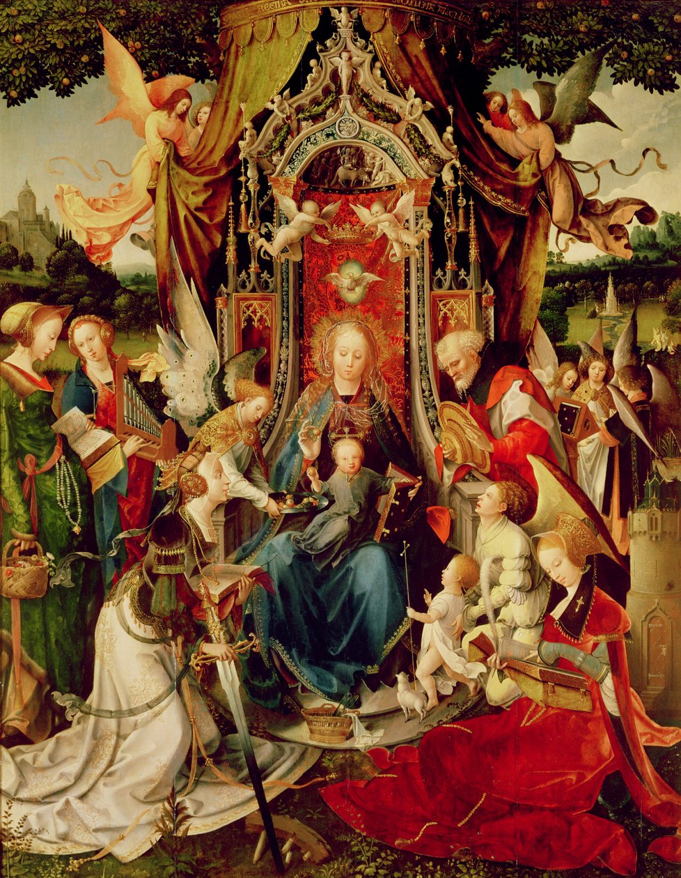 Madonna con Bambino e Santi, XVI secolo, (trittico) da Jan de Beer